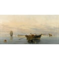 thumbnail image 2 of Constantinos Volanakis 18x11 Gold Ornate Wood Frame and Double Matted Museum Art Print Titled - On Calm Waters, 2 of 4