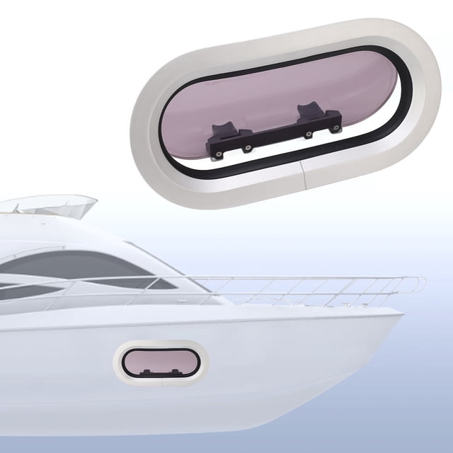 Ventana de portillo ANGGREK ojo de buey de barco vidrio acrílico 345 x 175 mm para yate RV