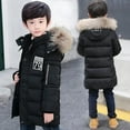 thumbnail image 4 of EnJoCho Boys Water 𝖱esistant Winter Coat Warm Quilted Puffer Jacket Hooded Parka Thicken Down Outerwear Snow Insulated Cold Weather Apparel Windproof Ski Jacket Coat, 4 of 5
