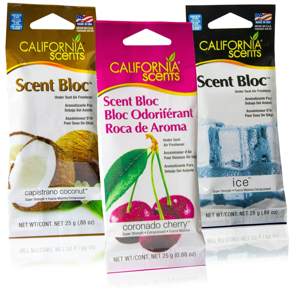 California Scents Scent Bloc, Under Seat Air Freshener (Cherry, Coconut
