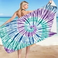 thumbnail image 3 of HJQEQVD Tie Dye Beach Towel Beach Towels Soft Plush Absorbent Cotton Velour Large Size 30'' X 60'' Quick Dry Printed Beach Pool and Bath Towel Large Bath Towel,Pink A, 3 of 3