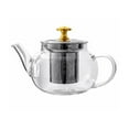 thumbnail image 1 of Clearance! Glass&Bottle Stainless Steel Filter Liner Scented Tea Brewer, Dienrx Clear Glass Tea Kettle with Strainer Heatproof Tea Loose Borosilicate Teapot with Removable Infuser Stovetop 400Ml, 1 of 7