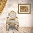 thumbnail image 3 of Colton 18x14 Gold Ornate Wood Framed with Double Matting Museum Art Print Titled - 1852 Coltons Vintage Map of the World Antiqued, 3 of 4