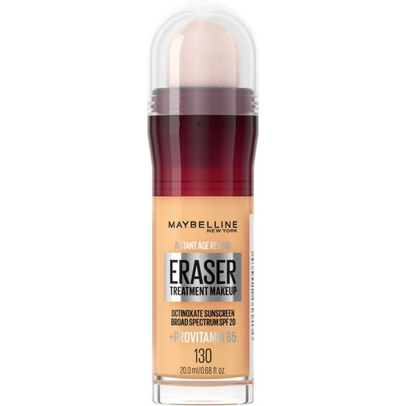 Maybelline Instant Age Rewind Eraser Foundation Makeup, 130 Buff Beige, 0.68 fl oz