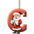 thumbnail image 2 of yulier 26 Initial Letter Santa Claus Christmas Ornaments, Red Personalized Christmas Initial Ornaments Cute Santa Claus Pendant Christmas Tree Hanging Decorations Xmas Gifts for Kids, 2 of 6