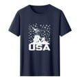 thumbnail image 4 of Jamicy Mens Athletic Shirts Gift for Father Men's Independence Day Printed Short Sleeved T-Shirt Men's Graphic Cotton Breathable T-Shirts 4th Of July Tshirts, 4 of 5