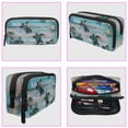 thumbnail image 3 of MUOOUM Pencil Case, Vintage Wooden Board Sea Shell Turtle Large Capacity Pencil Pouch Stationery Pen Bag, 3 of 7