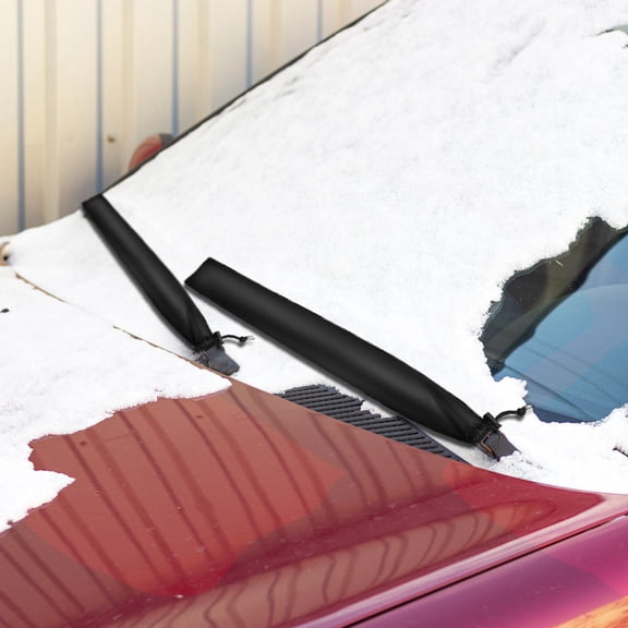 Milisten 1Pair Vehicle Black Wiper Protective Covers Against Bird Droppings and Weather Damage