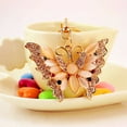 thumbnail image 2 of 3D Butterfly Insect Crystal Rhinestone Keychain Keychain Car Keychain Ring -, 2 of 6