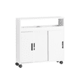 thumbnail image 2 of SoBuy Porte-Rouleau de Papier Toilette pour Salle de Bain, Armoire de Rangement sur Roulettes, BZR02-W, 2 of 7