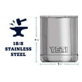 thumbnail image 5 of YETI Rambler 10 oz Lowball, Isolé sous Vide, Acier Inoxydable avec Couvercle Standard, Charbon, 5 of 5