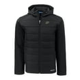 thumbnail image 2 of Men's Cutter & Buck  Black Purdue Boilermakers Big & Tall Evoke Hybrid Eco Softshell Recycled Full-Zip Hoodie, 2 of 3
