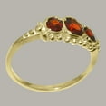 thumbnail image 3 of LBG British Made 10k Yellow Gold Natural Garnet Womens Promise Ring - 33 size options - Size 7, 3 of 6