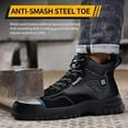 thumbnail image 2 of Work Boots for Men Slip On Welding Boots for Men Indestructible Steel Toe Boots Men's Steel Toe Shoes Fireproof Safety Toe Shoes Construction Boots for Welder Men's Work Shoes., 2 of 10
