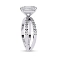 thumbnail image 3 of IGI Certified Lab Grown Diamond Engagement Ring | Center 9x7mm Emerald Cut Split Shank Solitaire Wedding Anniversary Rings For Women 14k Solid White Gold | F-G, VS-SI Quality (2.90 Ctw) Ring Size-7.5, 3 of 7