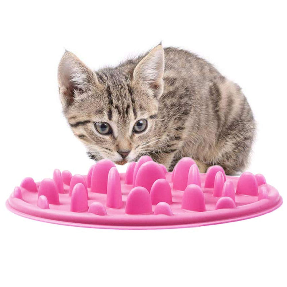 Overweight Boring Pet Slow Anti-gulping Dish Stop Bowl with Smooth Insert Portable and Safe for Preventing Bloating AUOON Catch Interactive Feeder for Cat/Dog