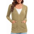 thumbnail image 4 of Urban CoCo Women's Button Down Lightweight Knit Cardigan Sweater with Pockets, 4 of 7
