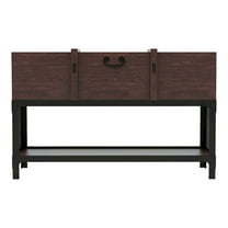 Furniture of America Alda Wood Lift Top Console Table in Vintage Walnut