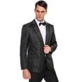 thumbnail image 4 of COOFANDY Men's Floral Party Dress Suit Stylish Dinner Jacket Wedding Blazer One Button Tuxdeo, 4 of 9