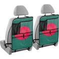 Bangladesh Flag Car Seatback Organizer Kick Mats 2 Pack