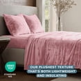 thumbnail image 5 of Bare Home Microplush Fleece Sheet Set - Ultra Soft - Deep Pocket - Twin XL, Light Pink, 5 of 9