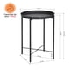 thumbnail image 4 of Buro Mesa de Centro Blanca con Bandeja Mesa Auxiliar de Metal,Negro FurnitureR Moderno, 4 of 7