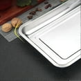 thumbnail image 3 of 10 Pcs Plateau de Service Alimentaire en Acier Inoxydable Plateau Multifonction pour Cuisine Repas, 3 of 3