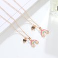 thumbnail image 3 of Collar de buen amigo ZHAOCHENG para niños flor arco iris 2 collares de amistad 36+5cm, 3 of 5