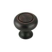 Bulldog Round Cabinet Knob 1 in. D 2 pk