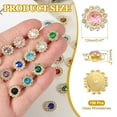 thumbnail image 2 of 12mm Sunflower Diamond Sew on Rhinestones, 150 Pcs Rhinestone Sequin Embellishments Crystal Glass Metal Base for Bedazzling, Light Pink, 2 of 7