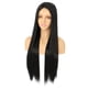 thumbnail image 5 of Fiudx Peluca de Cabello Liso de Fibra Resistente a Altas Temperaturas, Encaje Frontal Artesanal, Estilo Elegante para Fiestas y Uso Diario, Accesorios de Moda para Mujer, Champú de Fácil Cuidado., 5 of 7