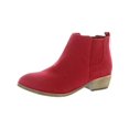 thumbnail image 1 of Journee Collection Womens Ramsey Faux Suede Ankle Boots Red 6.5 Medium (B,M), 1 of 3