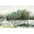 thumbnail image 2 of Pearce, Allison 32x23 Black Ornate Wood Framed with Double Matting Museum Art Print Titled - Green Forest Reflection, 2 of 4
