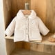 thumbnail image 5 of Chaquetas y abrigos casuales de manga larga sin capucha para niños, otoño e invierno, de manga larga, con cuello a cuadros, bordado de osito de peluche, chaqueta de manga larga con botones, abrigo de, 5 of 8