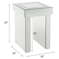 thumbnail image 5 of ACME Satinka End Table, Light Gray Engineered Marble & Mirrored Silver Finish, 5 of 5