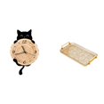 thumbnail image 1 of Reloj de pared fácil de leer y juego de bandeja para postres. Adorno colgante ligero con asa, ideal para la oficina, el dormitorio o como regalo., 1 of 8