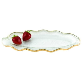 14 Mouth Blown Wavy Edge Gold Leaf Platter 14 Mouth Blown Wavy Edge Gold Leaf Platter