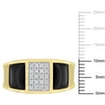 thumbnail image 2 of Everly Men's Onyx Yellow Gold Plated Engagement Ring, 2 of 8