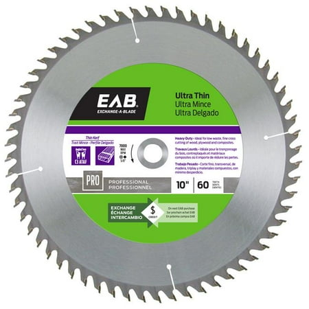 

Exchange-A-Blade 1016852 10 in. x 60 Teeth Finishing Ultra Thin Professional Recyclable Exchangeable Saw Blade