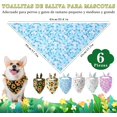 thumbnail image 2 of 6PCS Pañuelos de Verano para Perro, Pañuelos Florales Suaves para Perros, Patrón de Pata y Hueso de Perro, Bandana Triangular Ajustable, Accesorios para Pañuelos de Pequeños, Medianos y Grande, 2 of 4