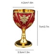 thumbnail image 2 of Small Wine Cup One Mouthful European High End 30ml Baijiu Cup Creative Household Vintage Metal Glass Baijiu Cup/ Vintage Metal Glass White Wine Glass Red, 2 of 3