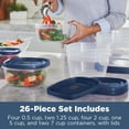 thumbnail image 6 of Rubbermaid 26-Piece BPA-Free Plastic Food Storage Set, Blue Vented Lids - Microwave, Dishwasher Safe: Perfect for Meal Prep, Leftovers, and Kitchen Organization, 6 of 9