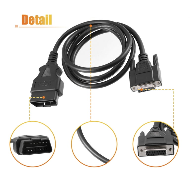 OBD-II 90 Graden 16 Pin Mannelijke Connector Draad Sockets Connector Plug met Vergulde Pin