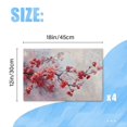 thumbnail image 2 of BaHomeck placemats Set of 4 Red Plum Blossoms With Gray Branches Cotton Linen rectangle Placemats for Kitchen Dining Table Indoor,Outdoor,18*12inch, 2 of 4