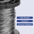 thumbnail image 4 of Uxcell 3/64" (1.2mm) 250ft (77m) 304 Stainless Steel Cable Wire Rope 7 x 7 Strands Aircraft Wire with Reel, 4 of 6