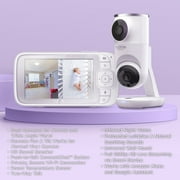 Hubble Nursery Pal Dual Vision Smart Wi-Fi Enabled Baby Monitor with 5 Parent Unit Viewer