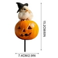 thumbnail image 3 of PEIBang Halloween Metal Iron Yard Stake 12.00 in Spooky Garden Decor with Pumpkins Bats Witches Easy Ground Insert Weather-Resistant Outdoor Decoration, 3 of 5
