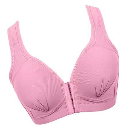 

Wireless Bra Breathable Front Buckle Wide Strap Underwear Thin for Women Girl