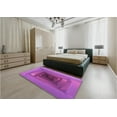 thumbnail image 4 of Ahgly Company Indoor Rectangle Patterned Bright Neon Pink Purple Area Rugs, 2' x 3', 4 of 6