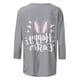 thumbnail image 5 of TaTaai Women Spring Casual T-Shirt Easter Themed Print Crew Neck Three Quarter Sleeve Loose Fit Pullover Top Ladies Daily Outdoor Street Wear Lightweight Non-See-Through Top Gift, 5 of 7
